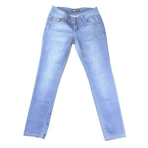 Boom Boom Jeans Skinny Jeans Womens 11 High Rise Double Button Stretch Denim